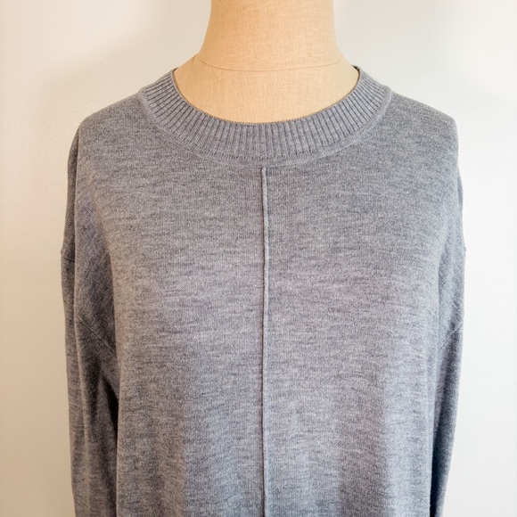 H&M Gray Knit Sweater Tunic Dress With High Side Slits - Picture 4 of 11